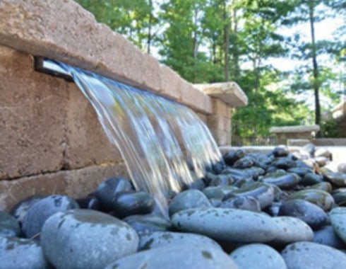 stainless steel spout for pondless waterfalls